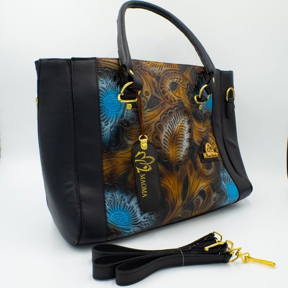 N/A Handbags - Leather handbag